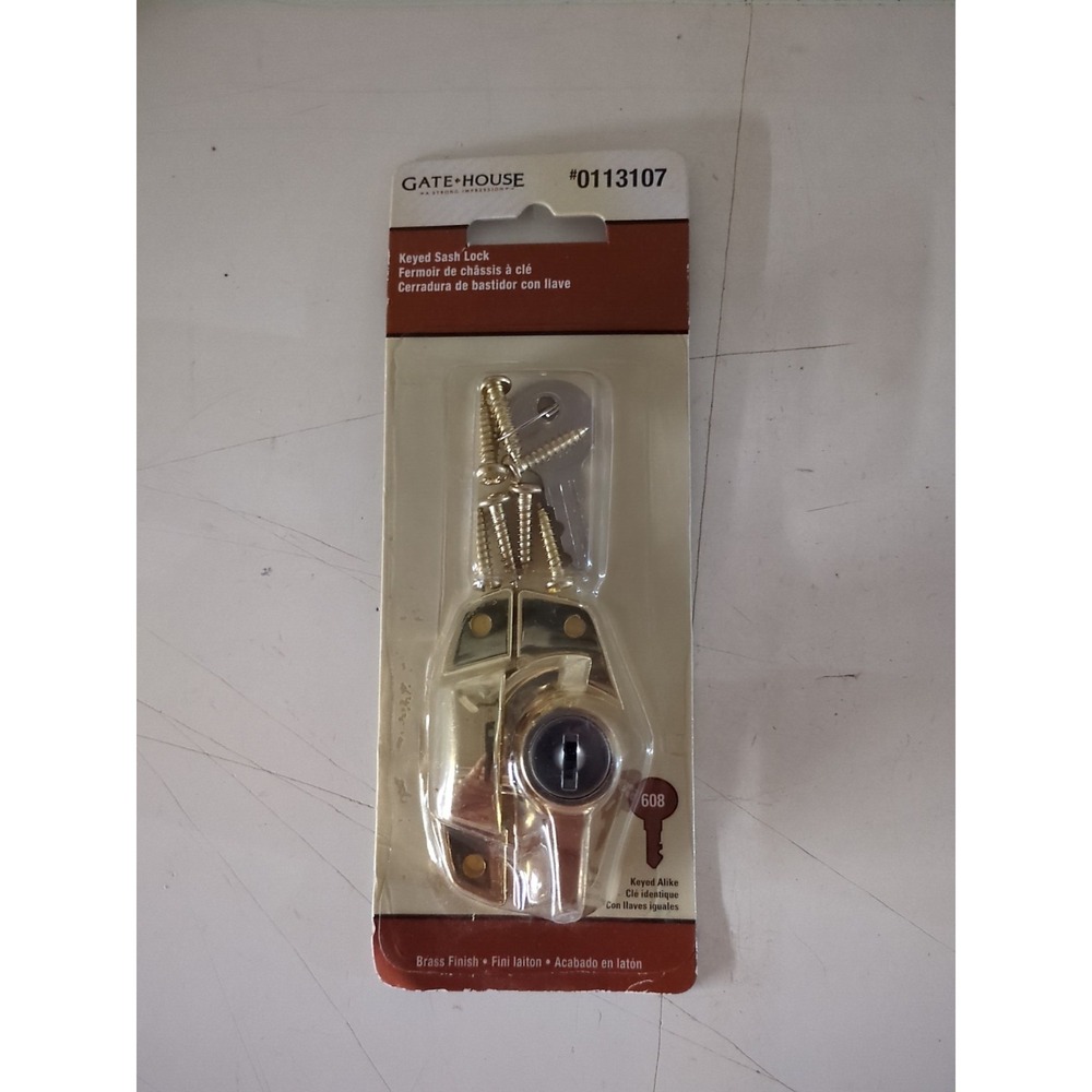 Gate House Keyed‎ Sash Lock  0113107 Polished Brass N838-920 NEW